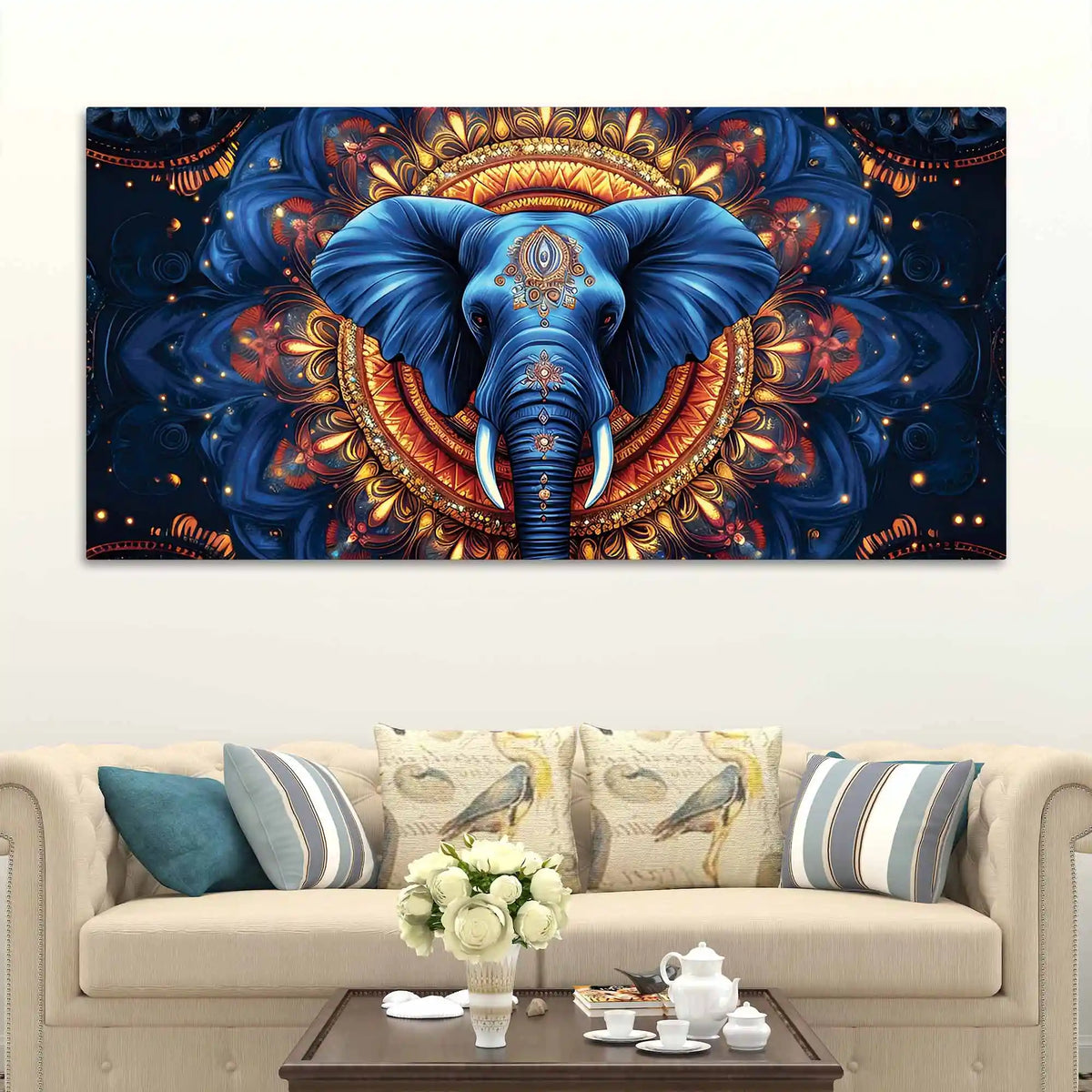 Modern Elephant Canvas Wall Painting for Home Décor