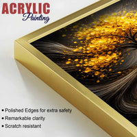 Modern Fantasy Floating Acrylic Painting Set of 3