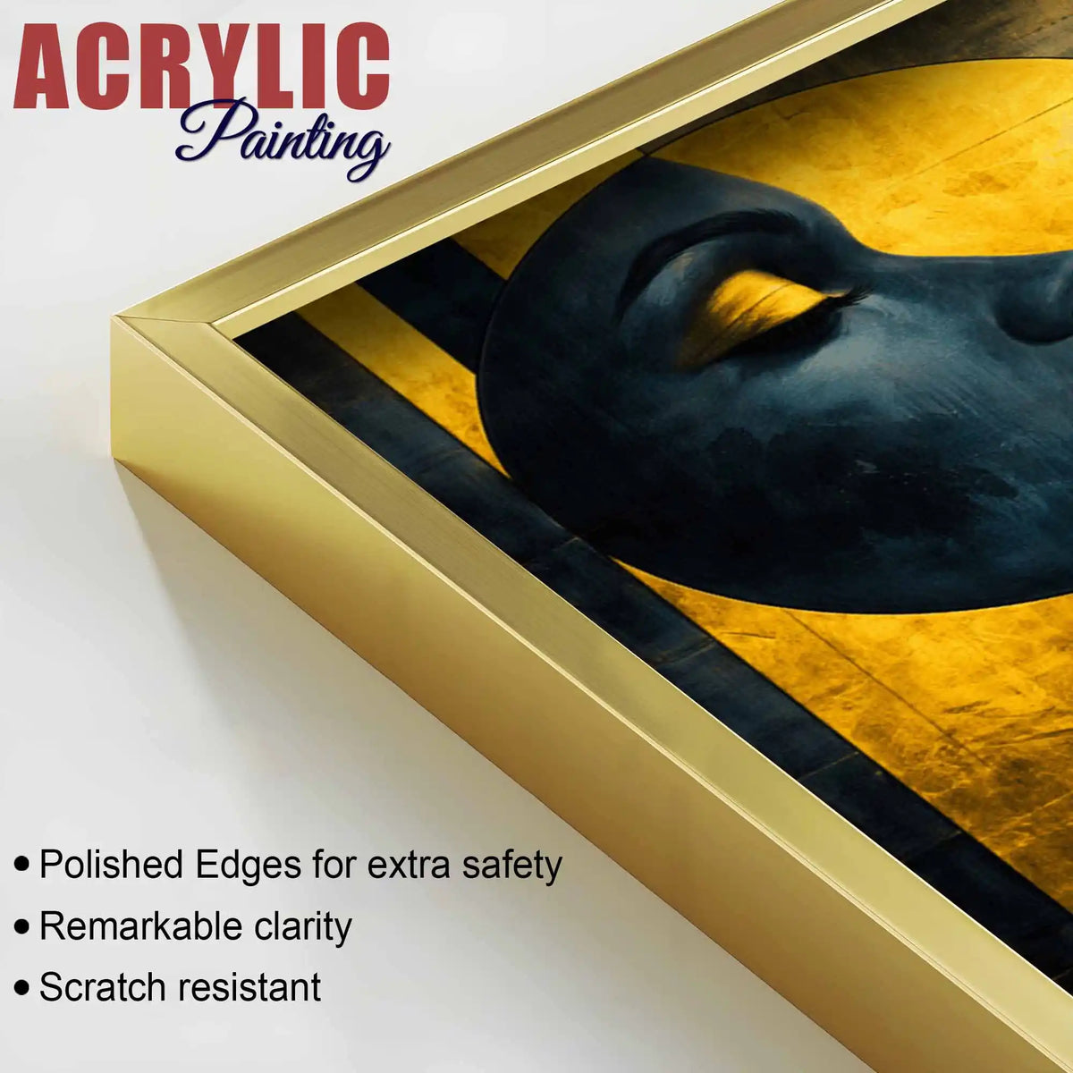 Modern Floating Acrylic Wall Painting Set of 3