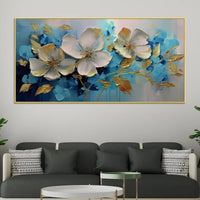 Modern Flower Abstract Canvas Wall Decor Painting for Office
