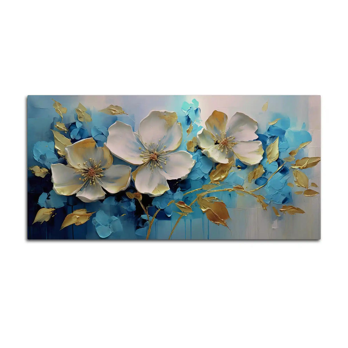 Modern Flower Abstract Canvas Wall Decor Painting for Office