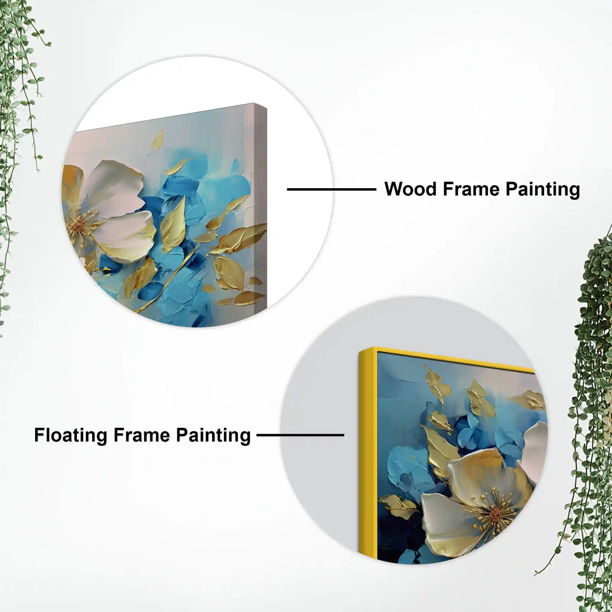 Modern Flower Abstract Canvas Wall Decor Painting for Office