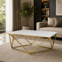 Modern Glam Square Center Table for Home Décor