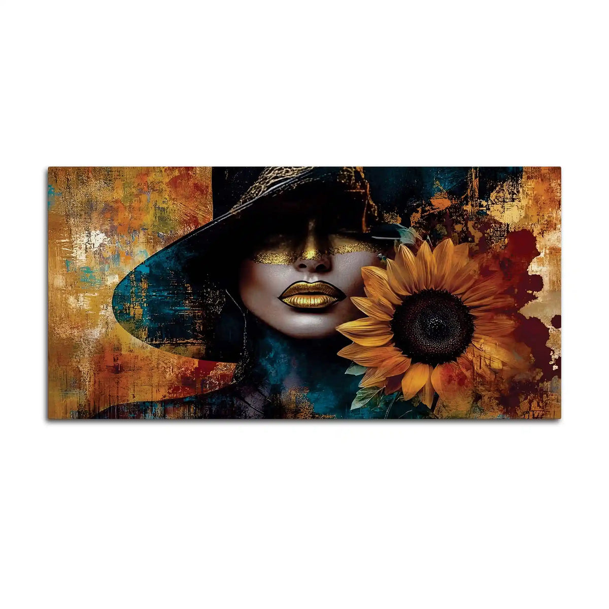 Modern Glam Woman Canvas Painting for Luxury Interiors