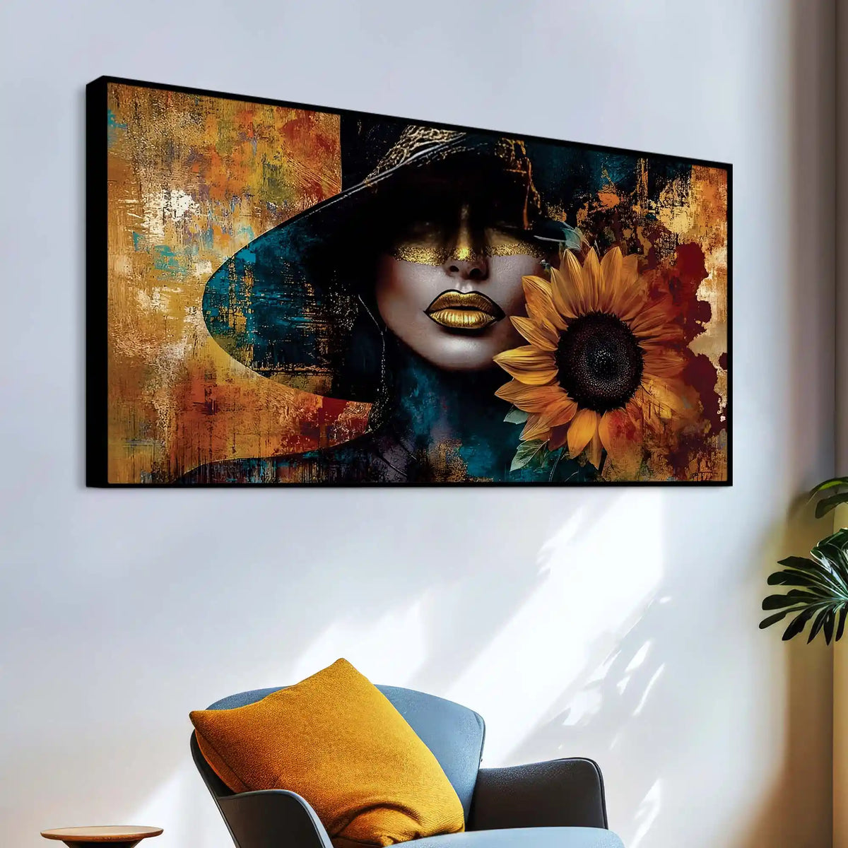 Modern Glam Woman Canvas Painting for Luxury Interiors