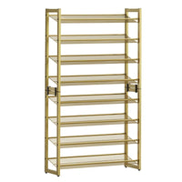 Modern Gold Shoe Rack Tower for Organized Footwear Storage