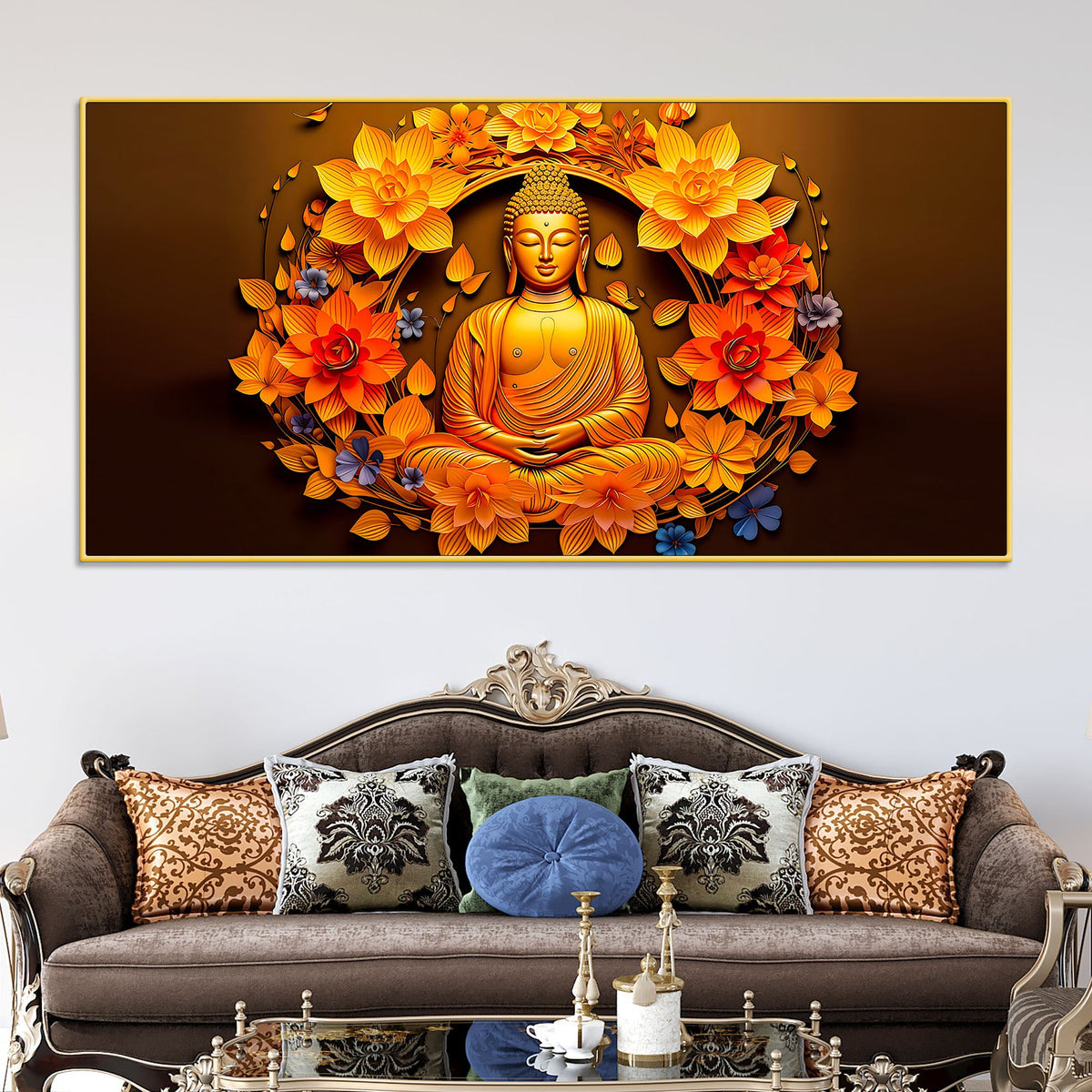 Modern Home Decor Buddha Wall Painting