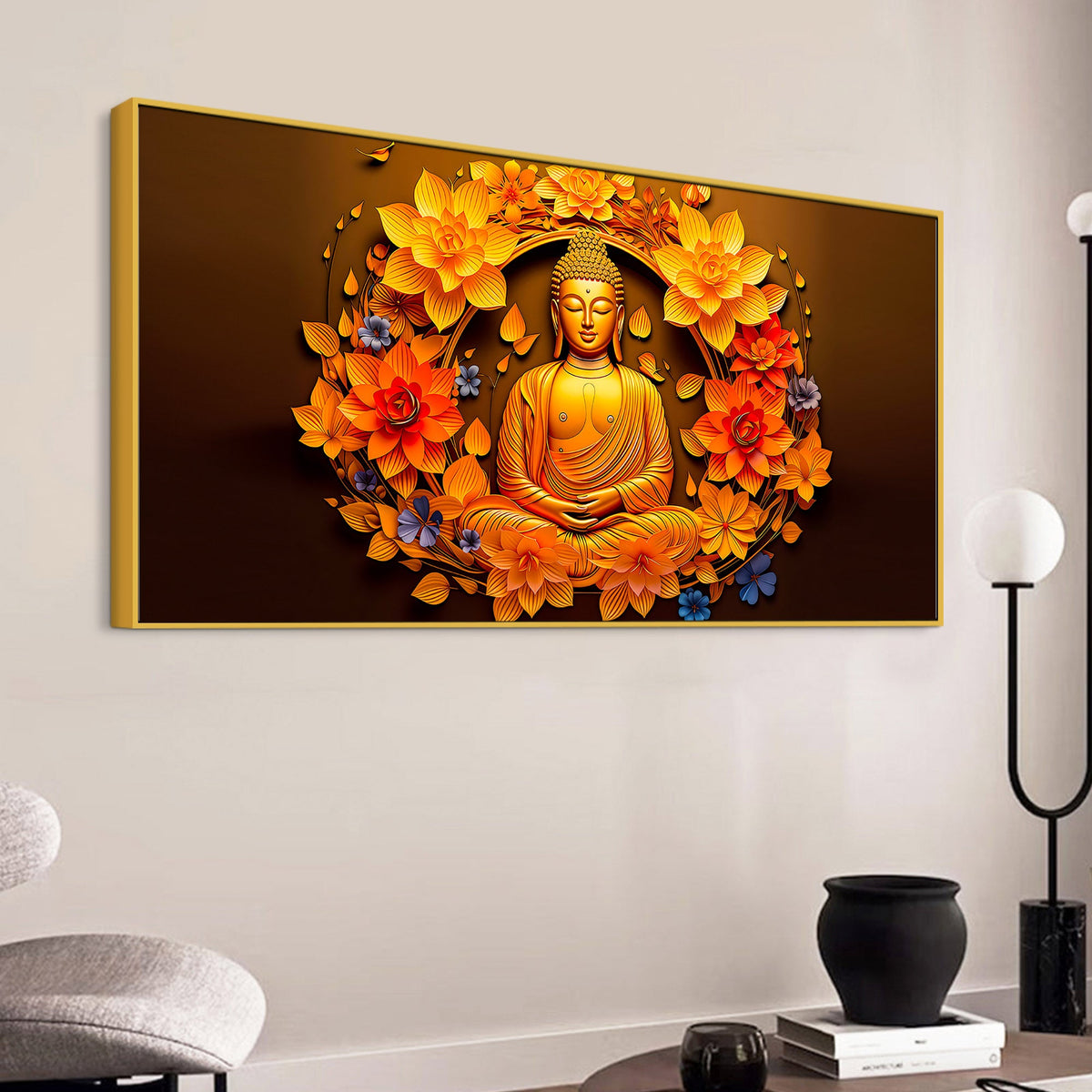 Modern Home Decor Buddha Wall Painting