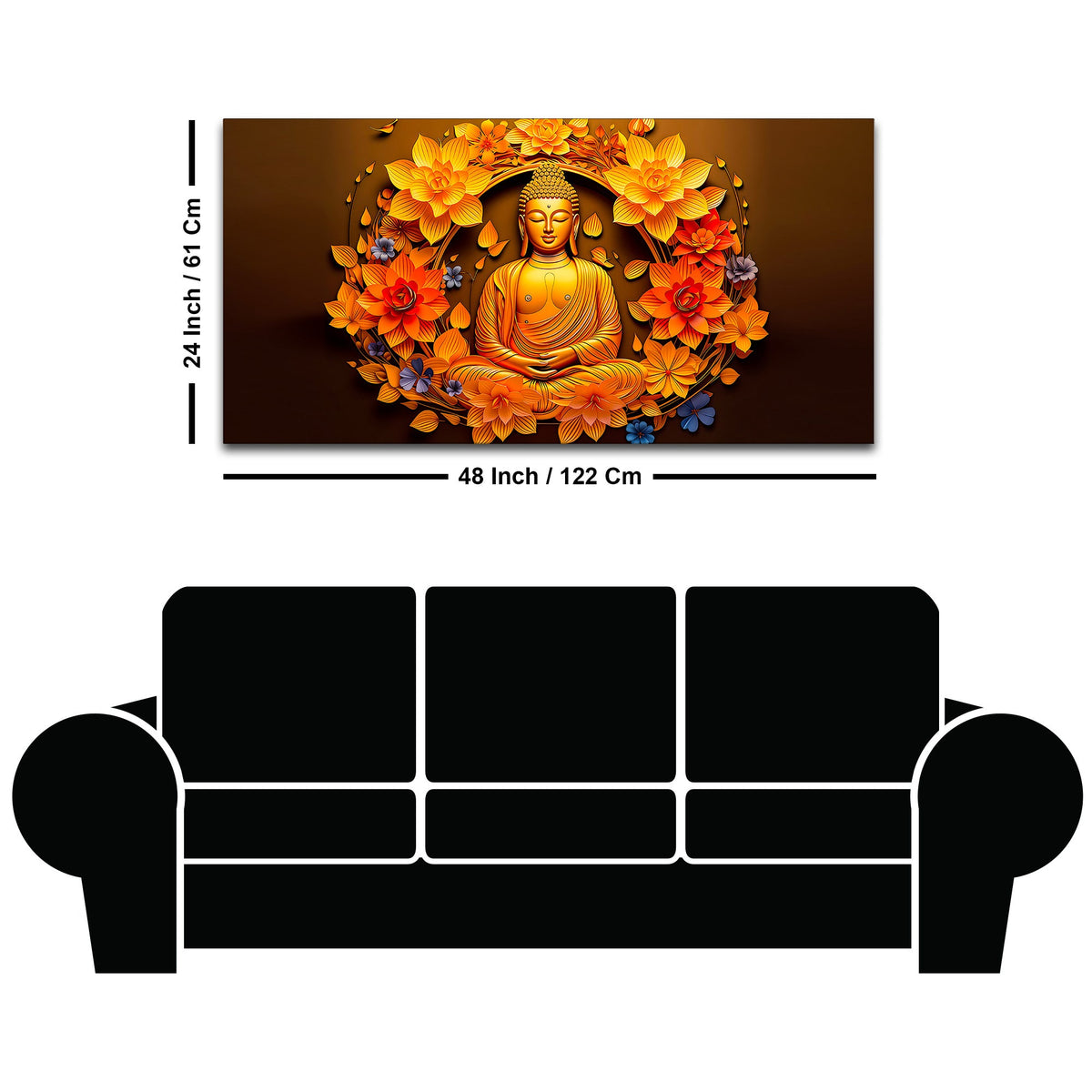 Modern Home Decor Buddha Wall Painting