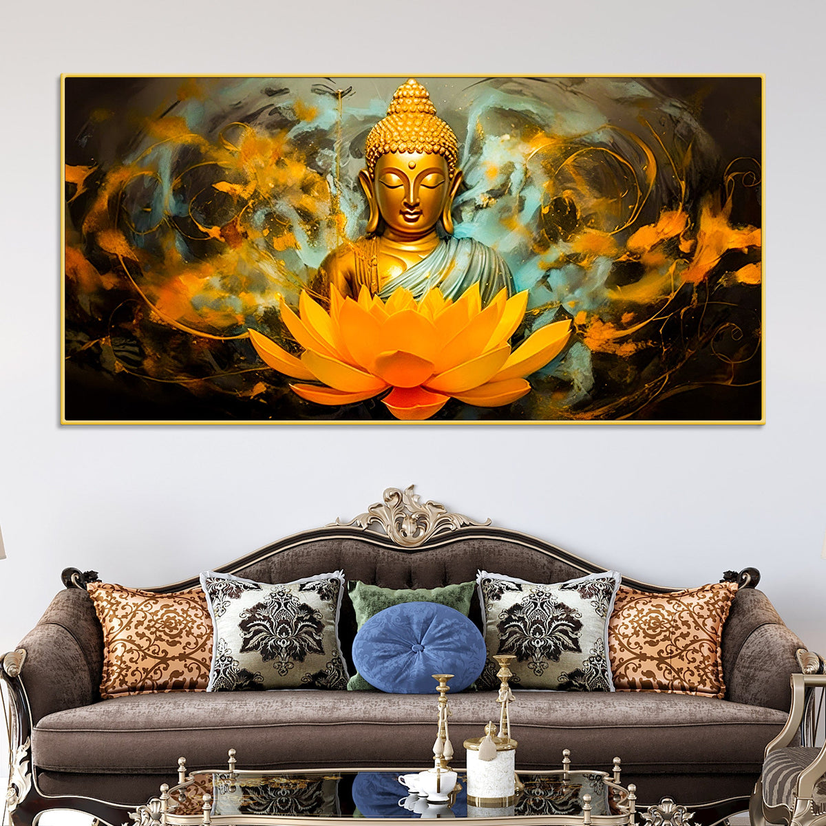 Modern Home Styling Buddha Wall Painting