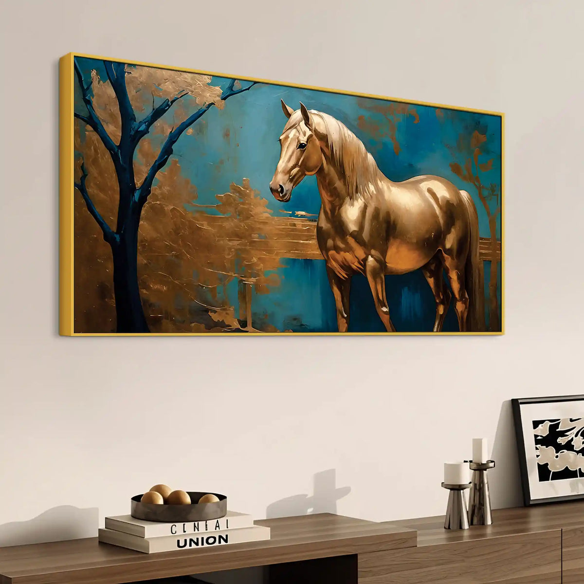Modern Horse Canvas Wall Abstract Painting for Home Interiors