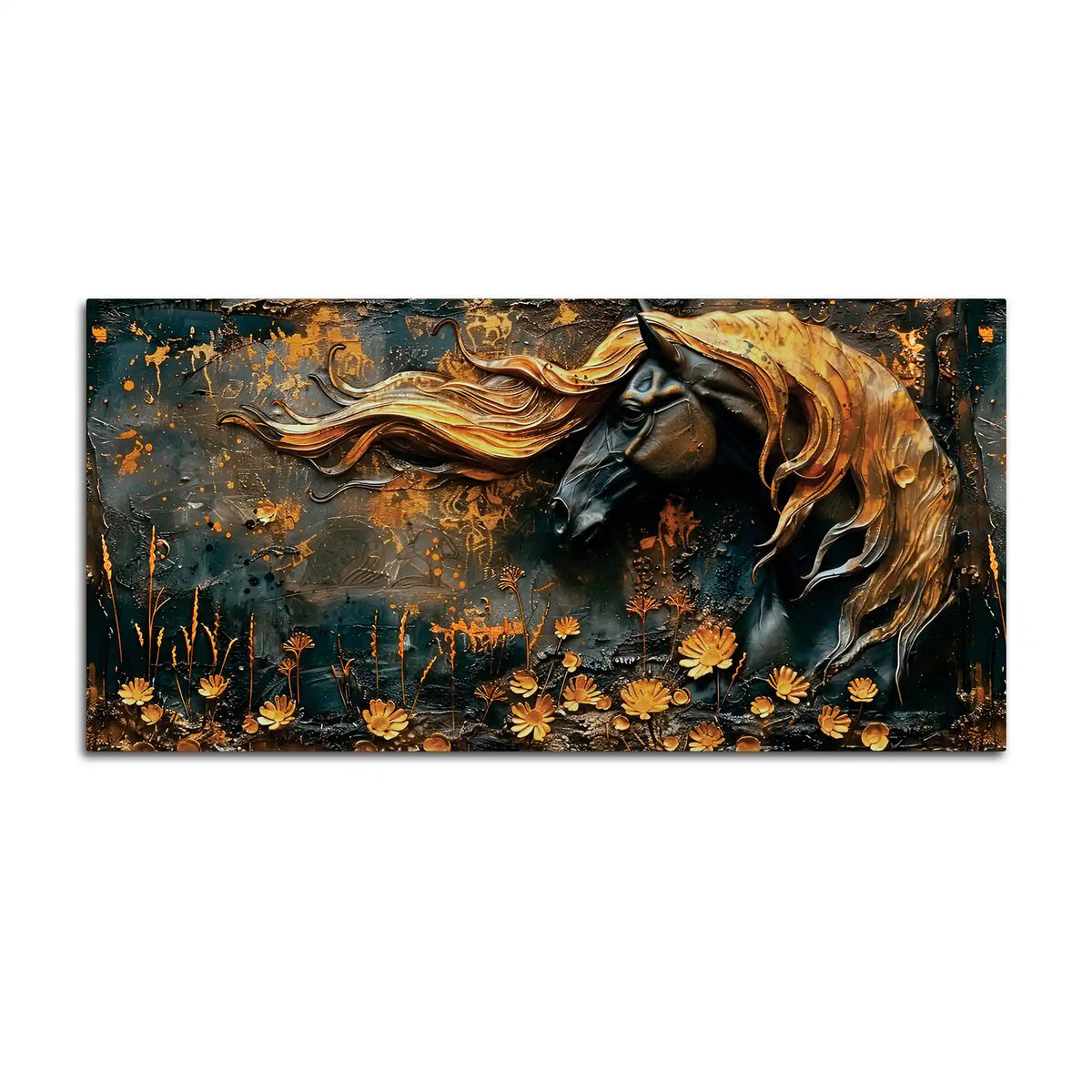 Modern Horse Canvas Wall Art Abstract Painting for Home Interiors