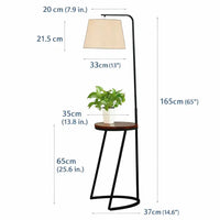 Modern House Standing Lamp With Metal Table