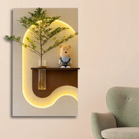 Modern LED Accent Wall Décor with vase