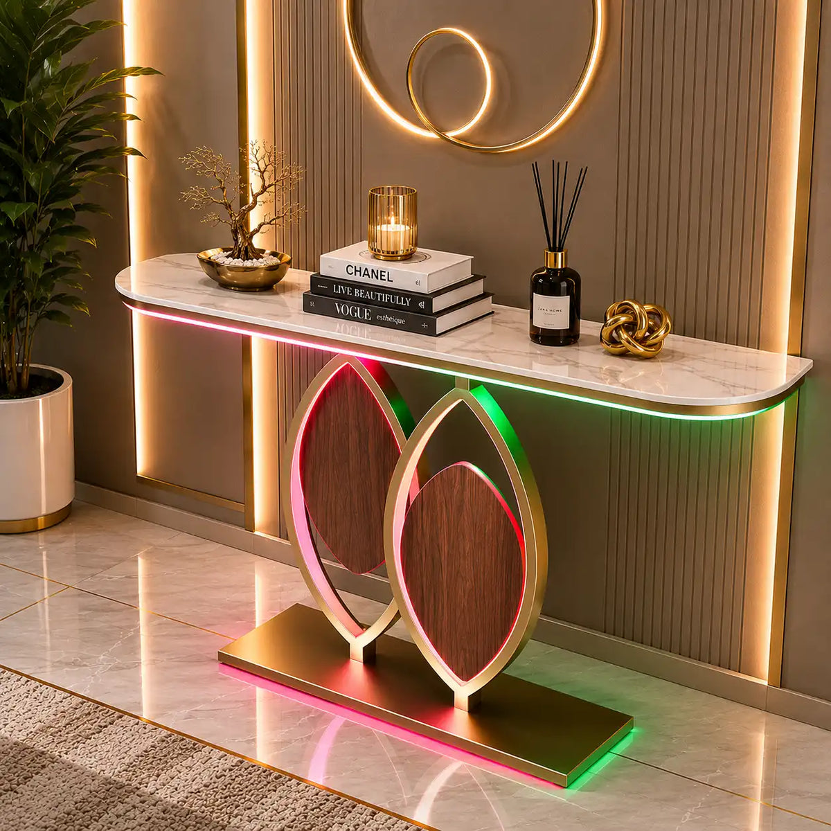 Modern LED Console Table | Premium Entryway & Hall Furniture (SS 302)
