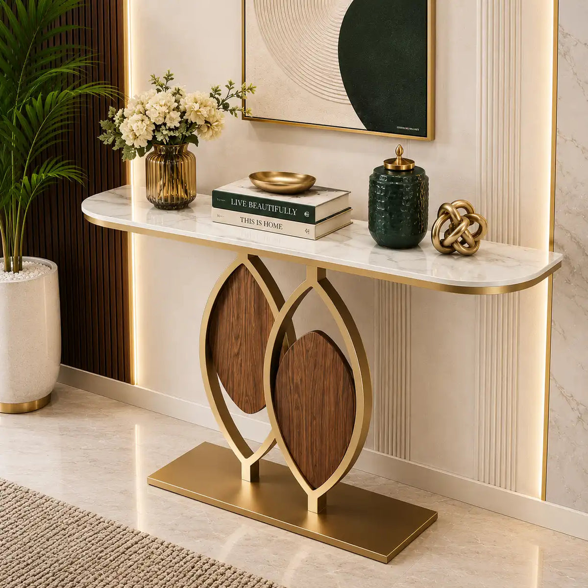 Modern LED Console Table | Premium Entryway & Hall Furniture (SS 302)