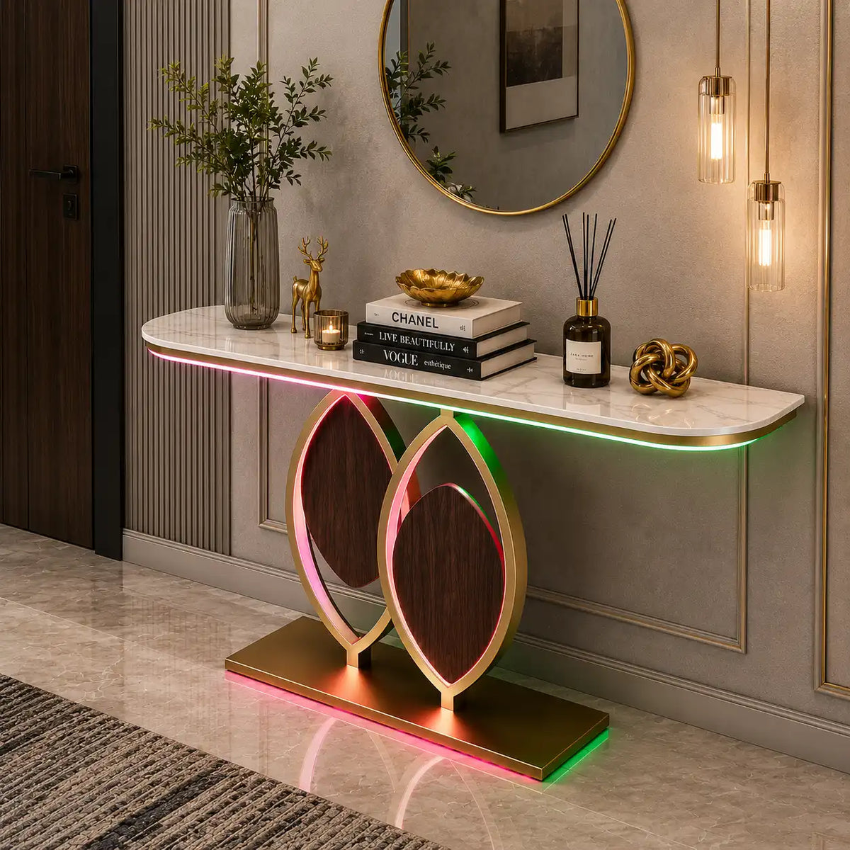 Modern LED Console Table | Premium Entryway & Hall Furniture (SS 302)