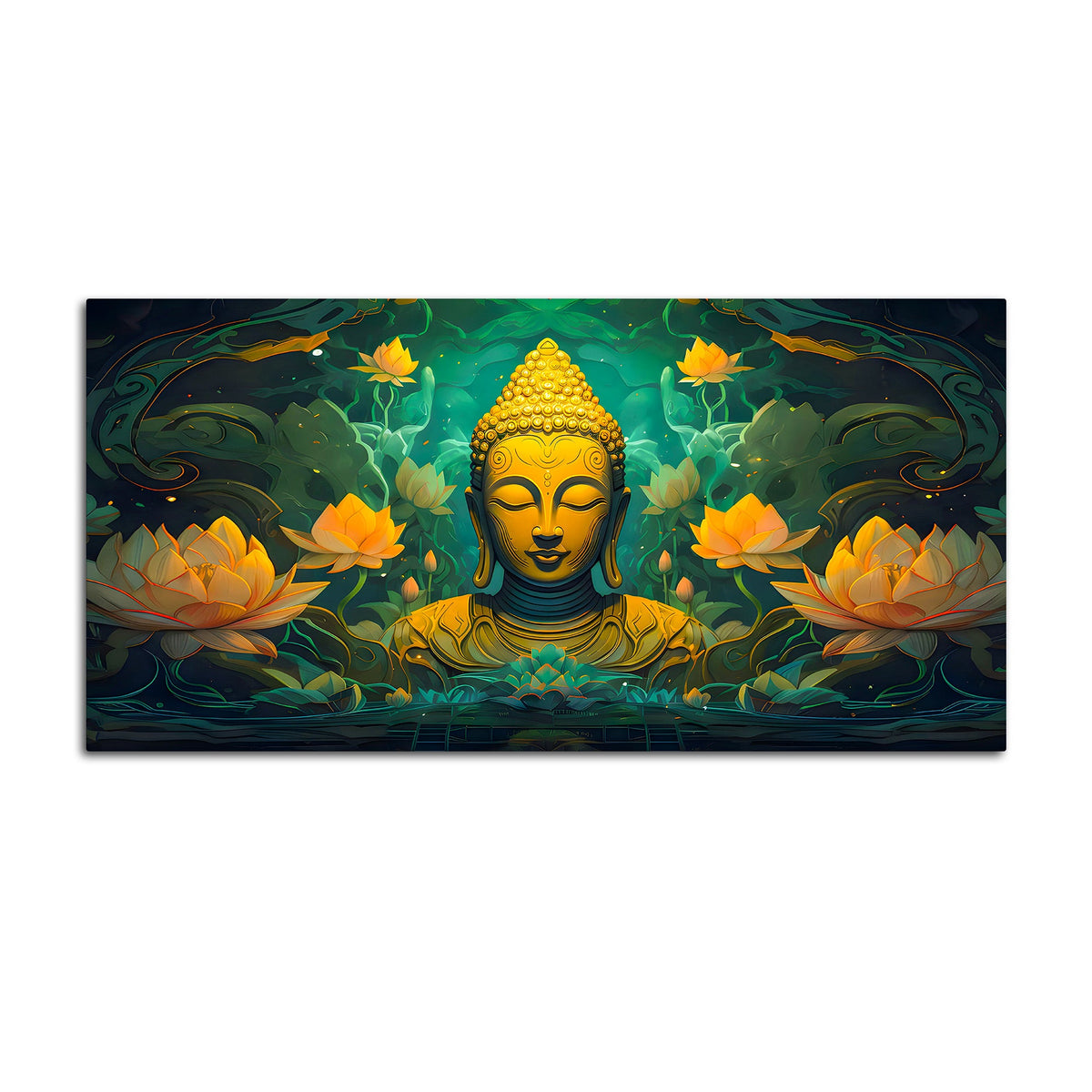 Modern Lord Buddha Canvas Wall Painting for Room Décor