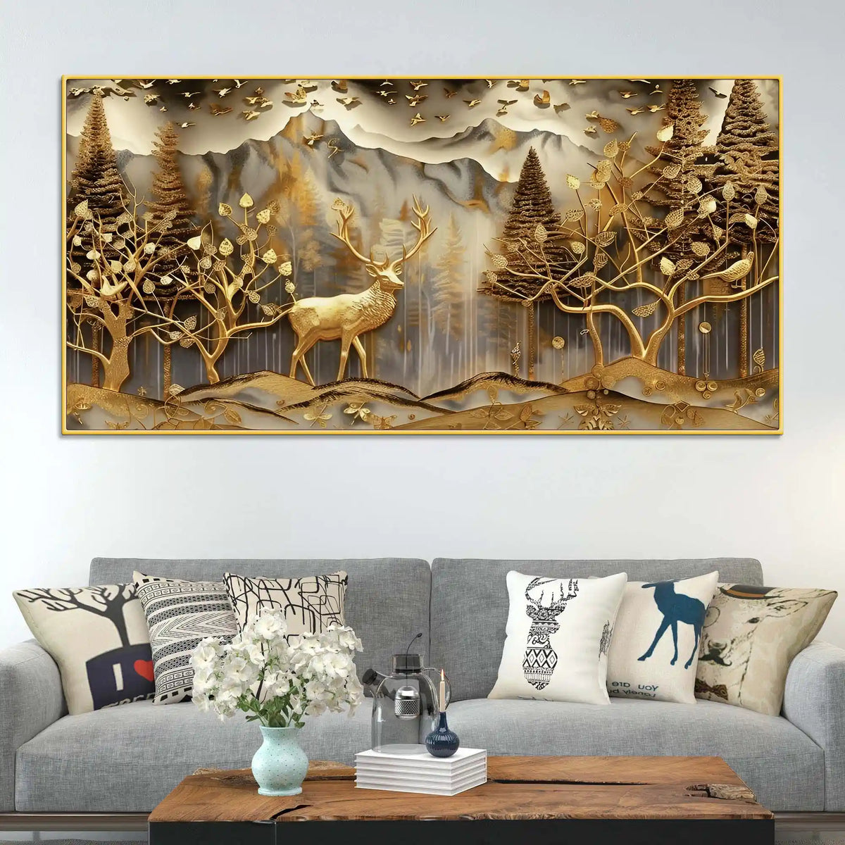 Modern Luxury Abstract Canvas Painting for Home Decor