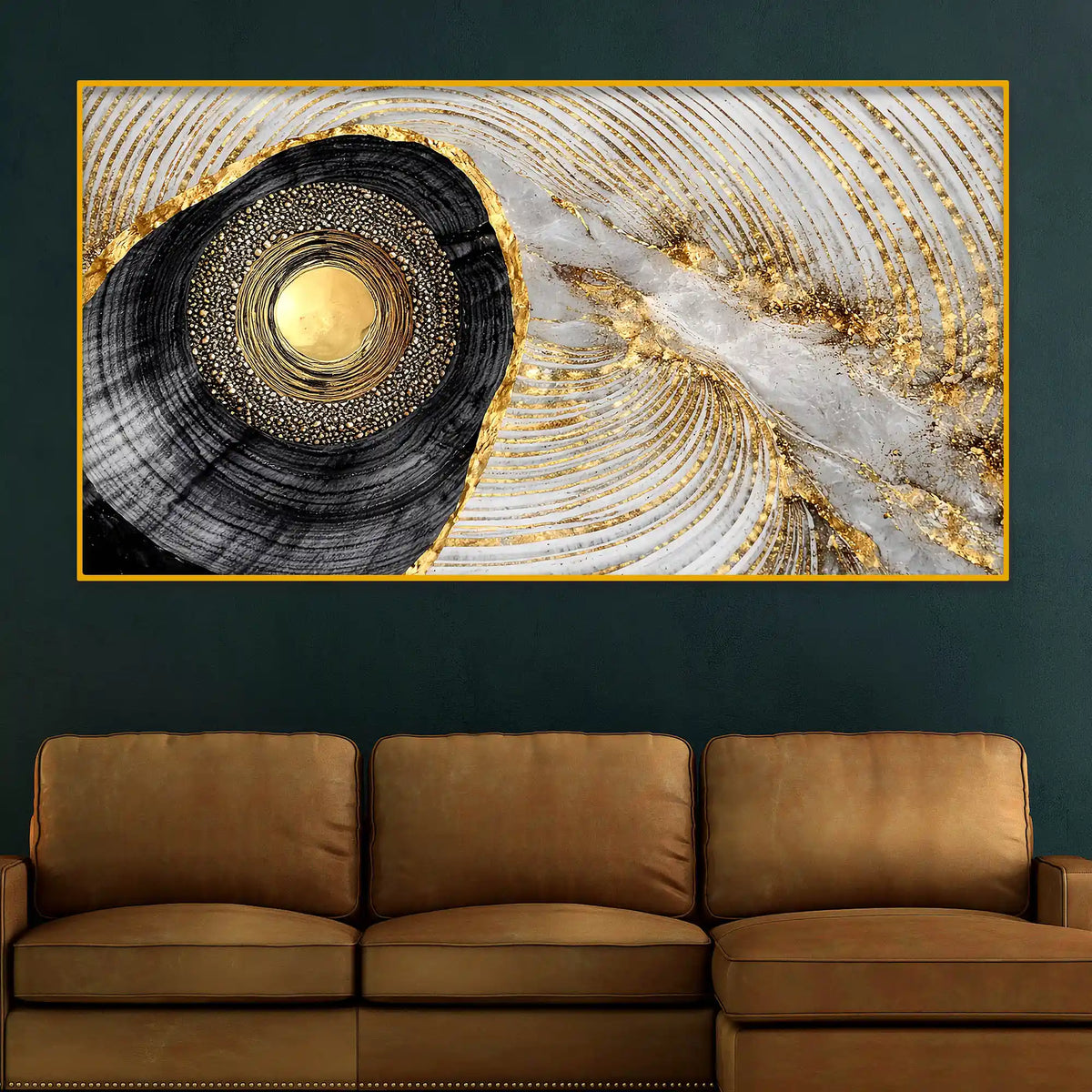 Modern Luxury Crystal Glass Painting for Wall Décor
