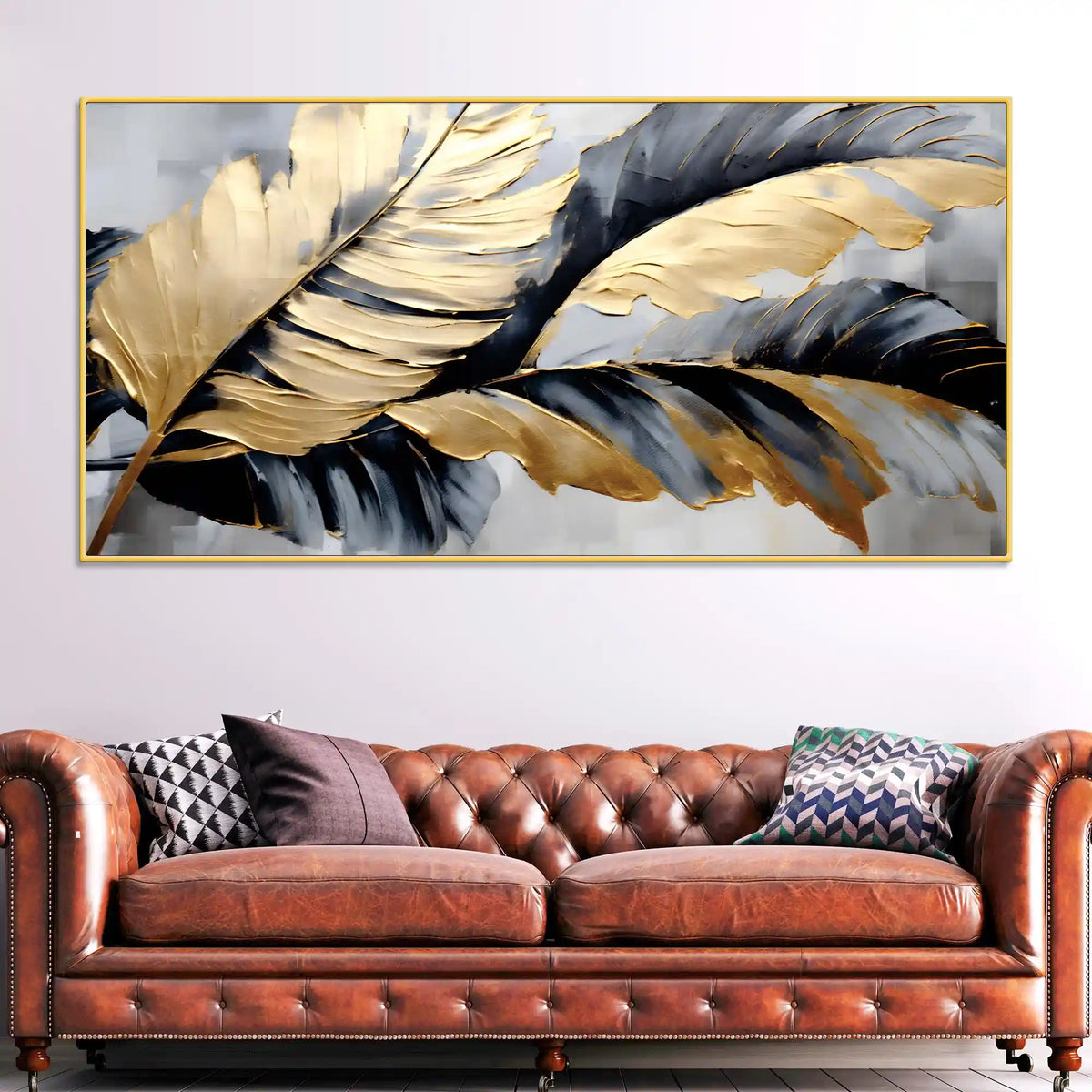 Modern Luxury Feather Abstract Painting
