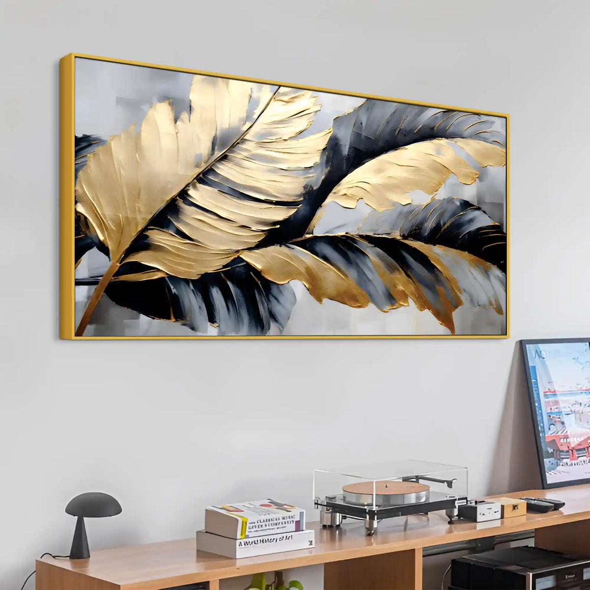 Modern Luxury Feather Abstract Painting