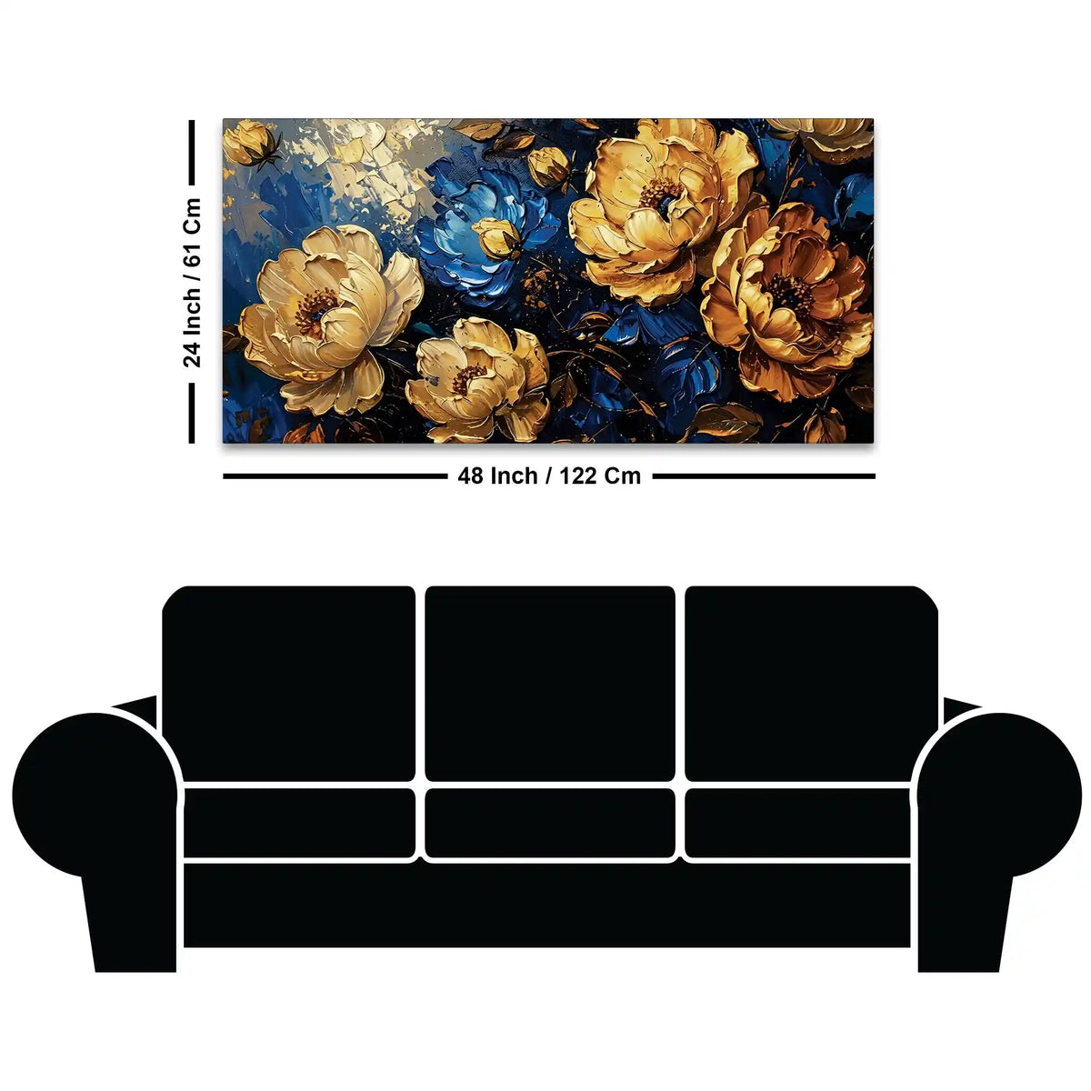 Modern Luxury Floral Canvas Wall Art Painting