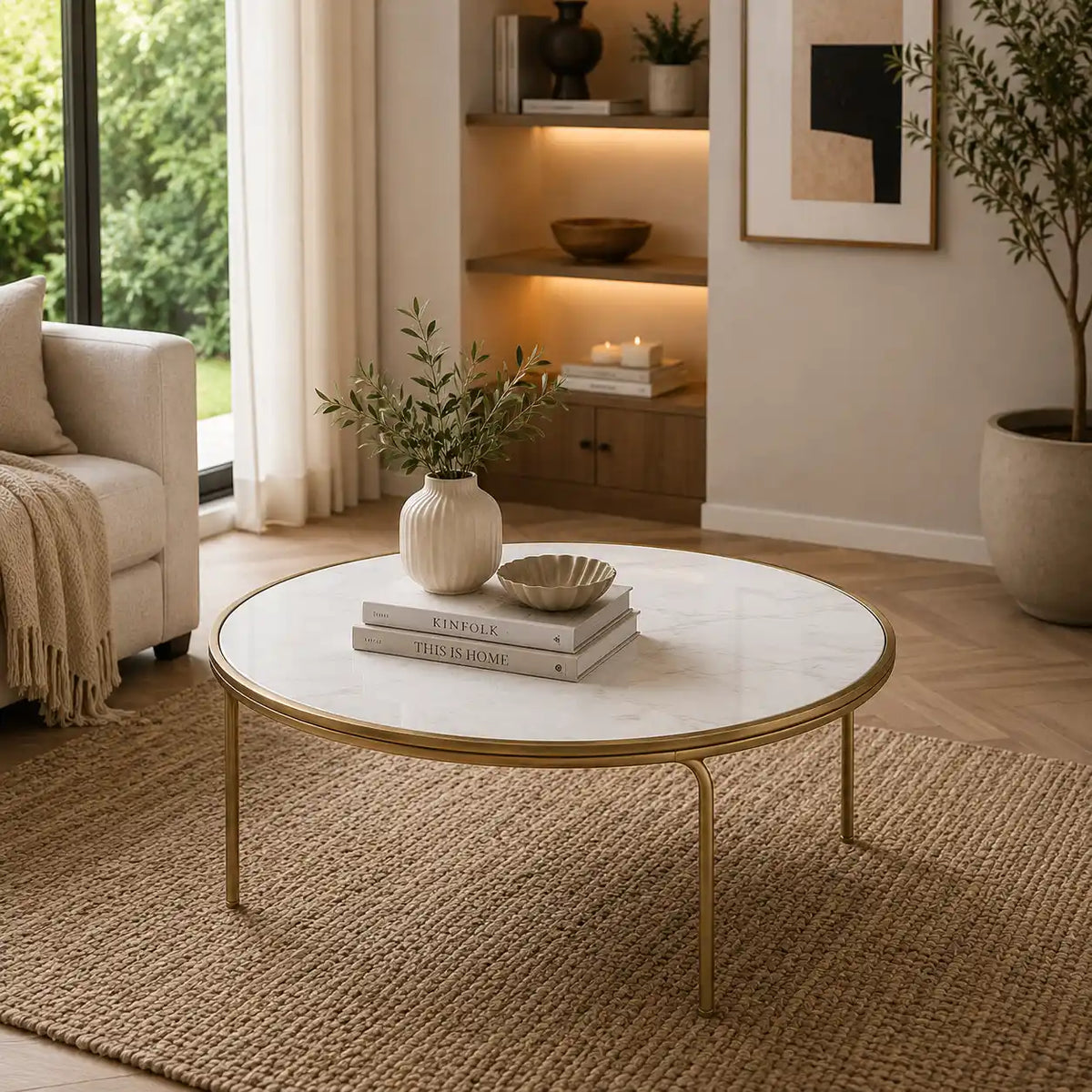 Modern Luxury Round Center Table Crafted for Elegant Interiors