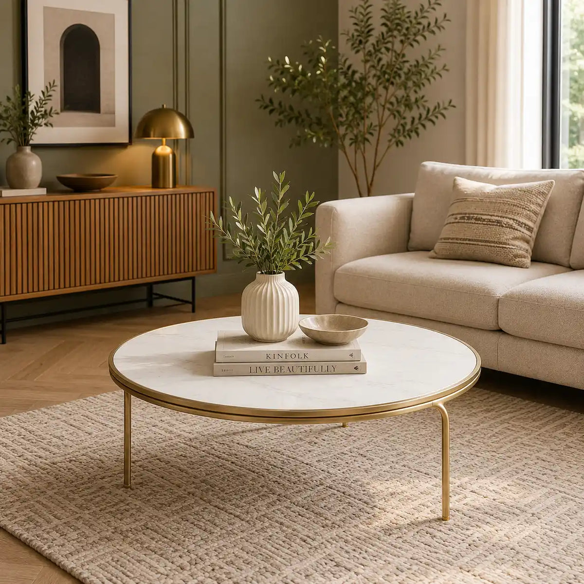 Modern Luxury Round Center Table Crafted for Elegant Interiors