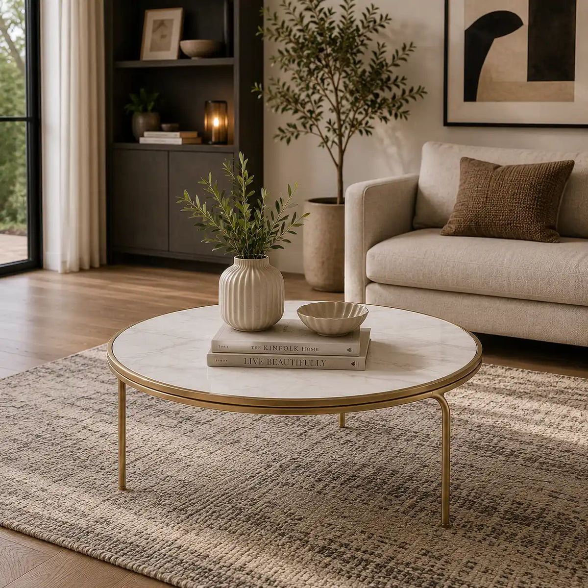 Modern Luxury Round Center Table Crafted for Elegant Interiors