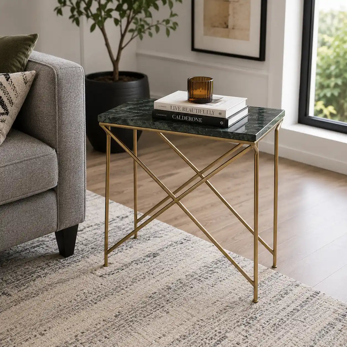 Modern Luxury Side Table with Premium Marble Surface