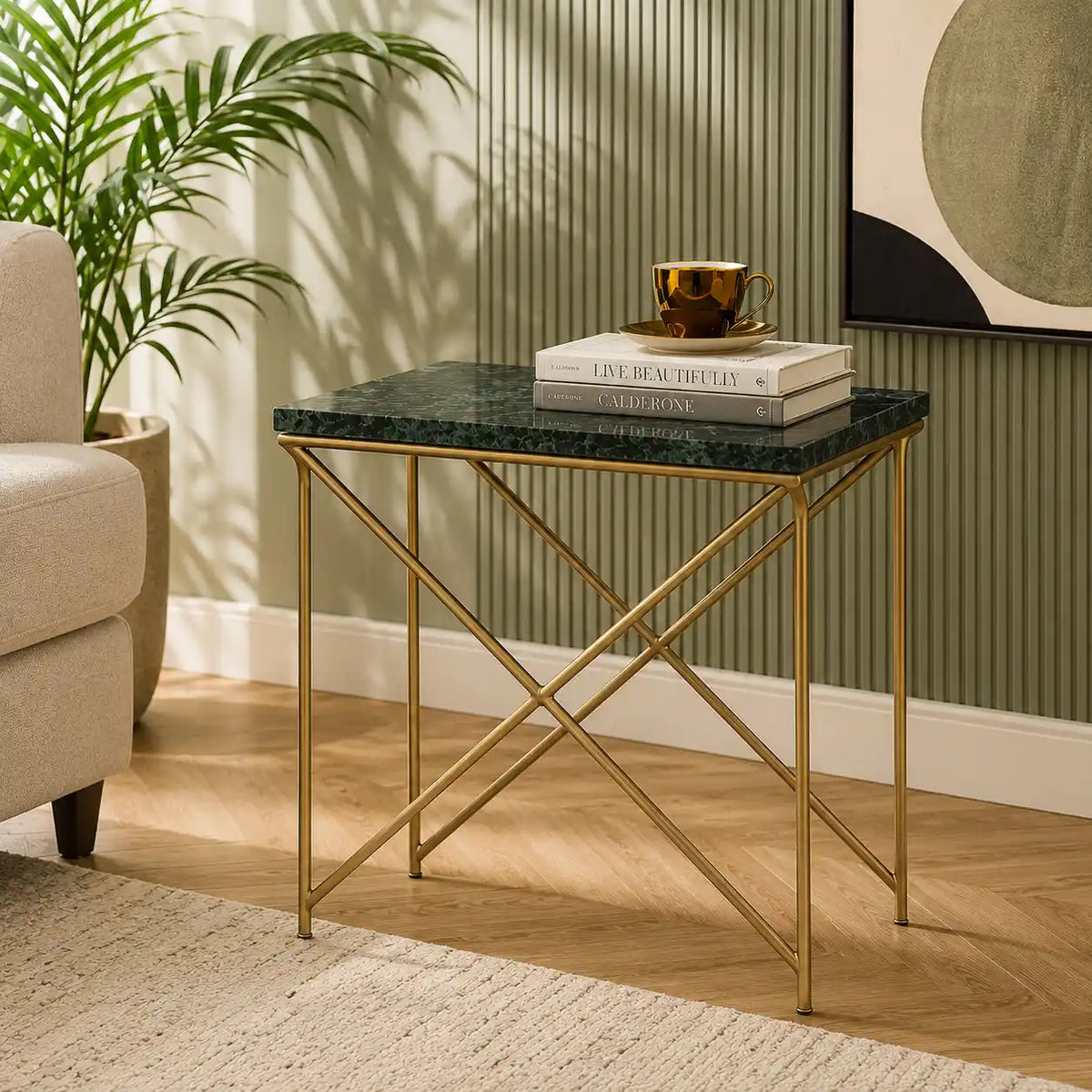 Modern Luxury Side Table with Premium Marble Surface