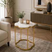 Modern Marble Top Side Table