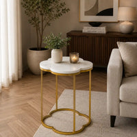 Modern Marble Top Side Table