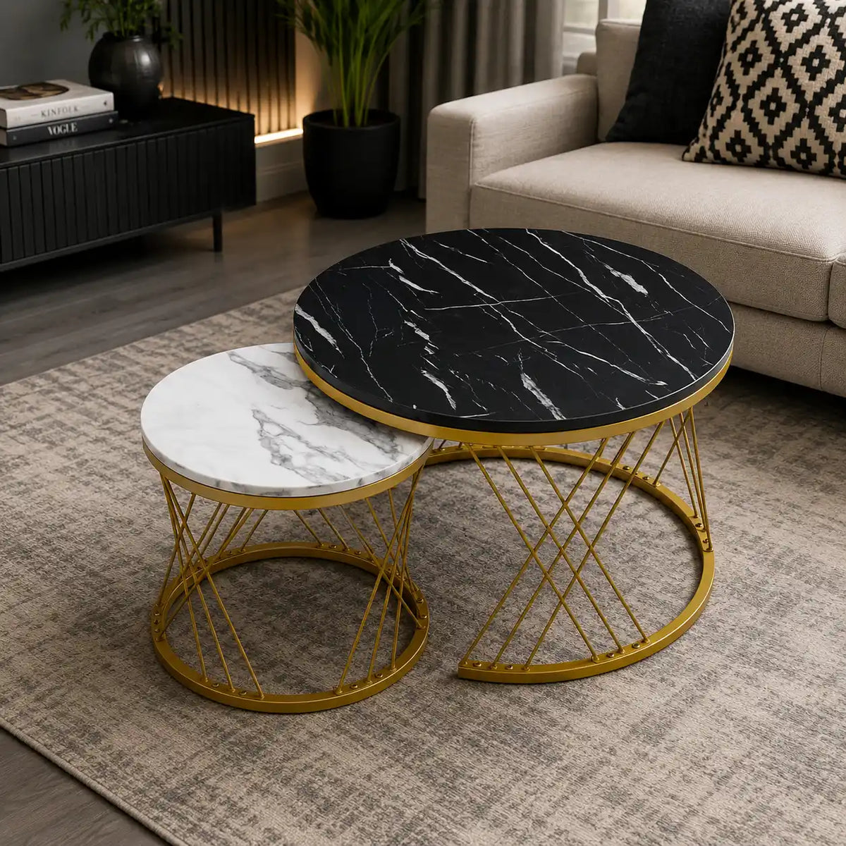 Modern Minimalist Stylish Nesting Coffee Table