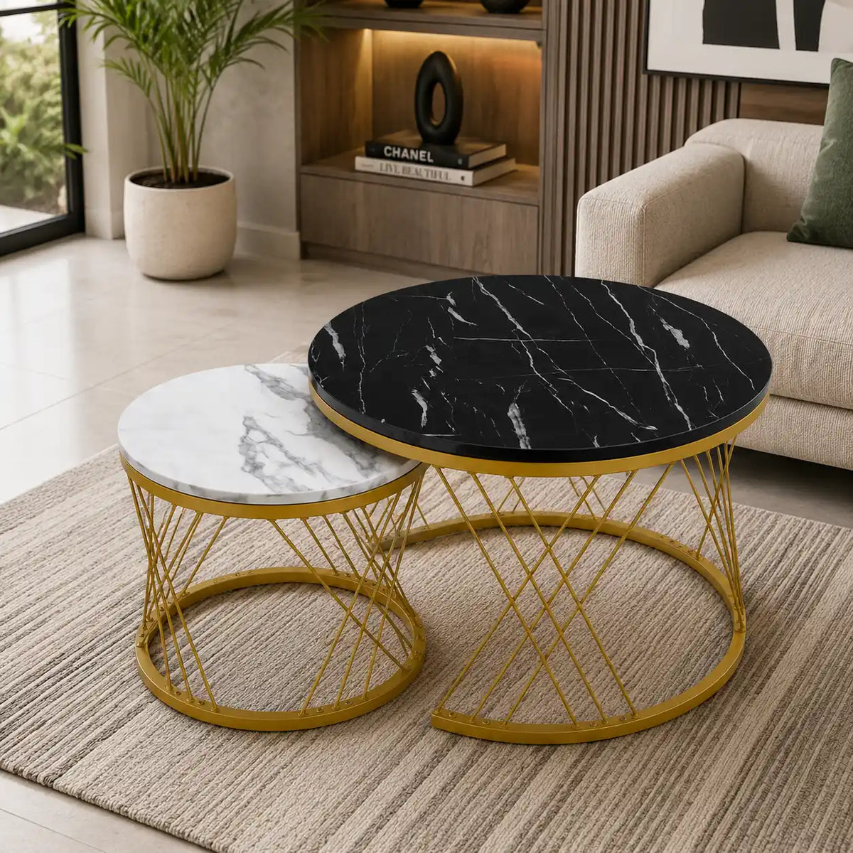 Modern Minimalist Stylish Nesting Coffee Table