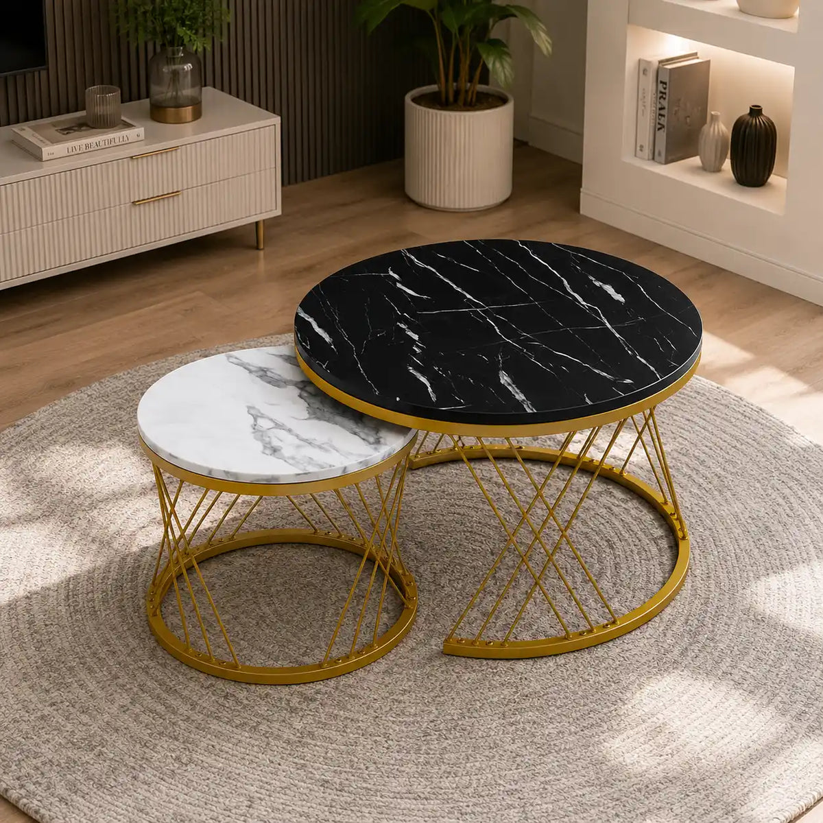 Modern Minimalist Stylish Nesting Coffee Table