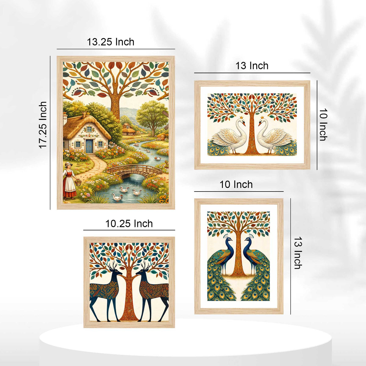 Modern Nature Art Wall Frame Set of Four