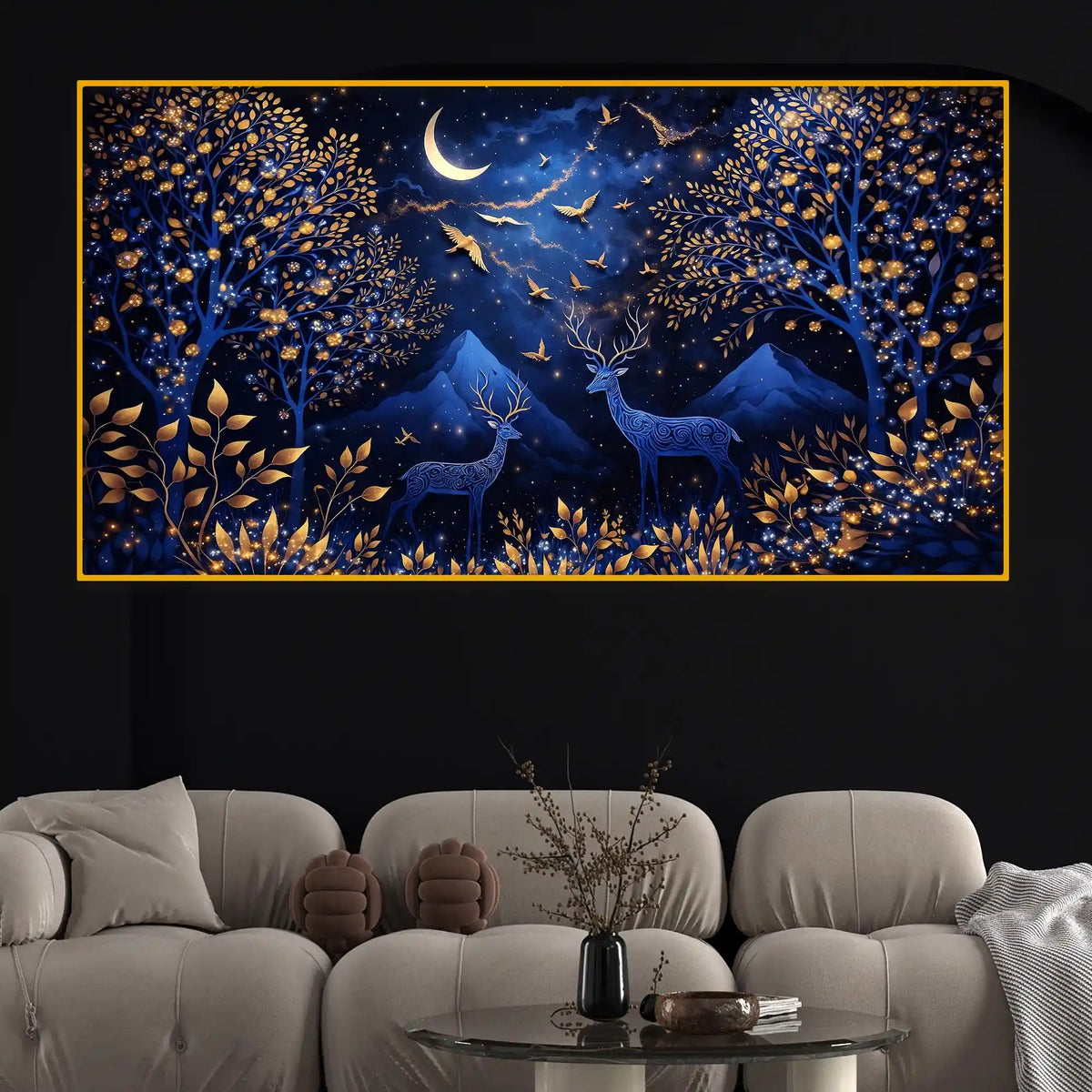 Modern Nature Decor Crystal Glass Wall Painting