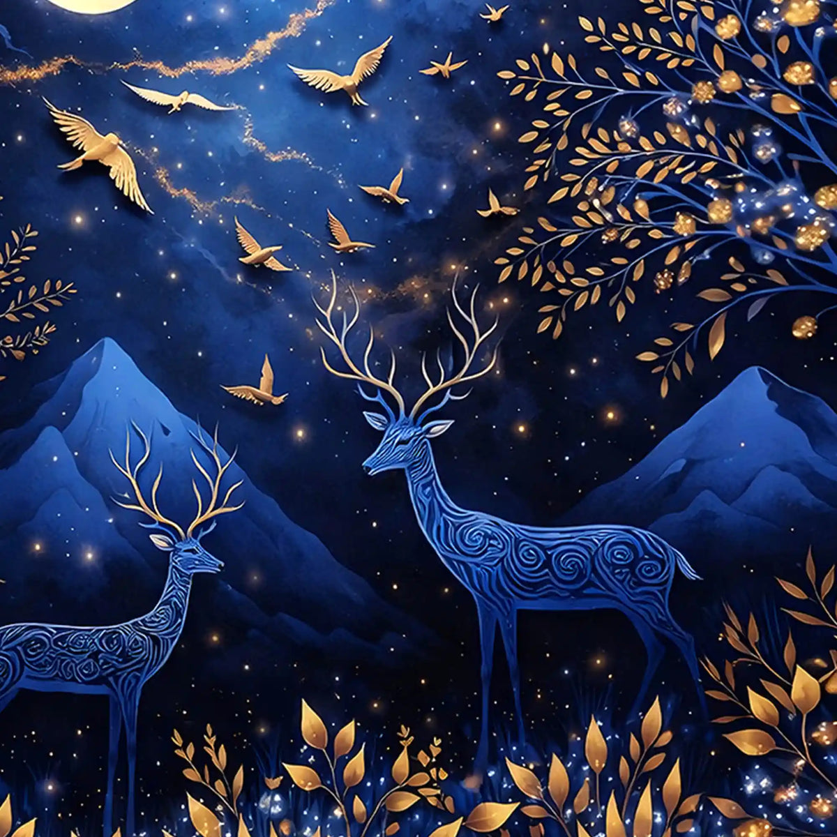 Modern Nature Decor Crystal Glass Wall Painting