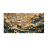 Modern Ocean Sailing Ship Canvas Wall Art Painting