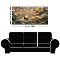 Modern Ocean Sailing Ship Canvas Wall Art Painting