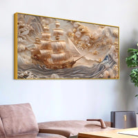 Modern Ocean Wave Canvas Painting