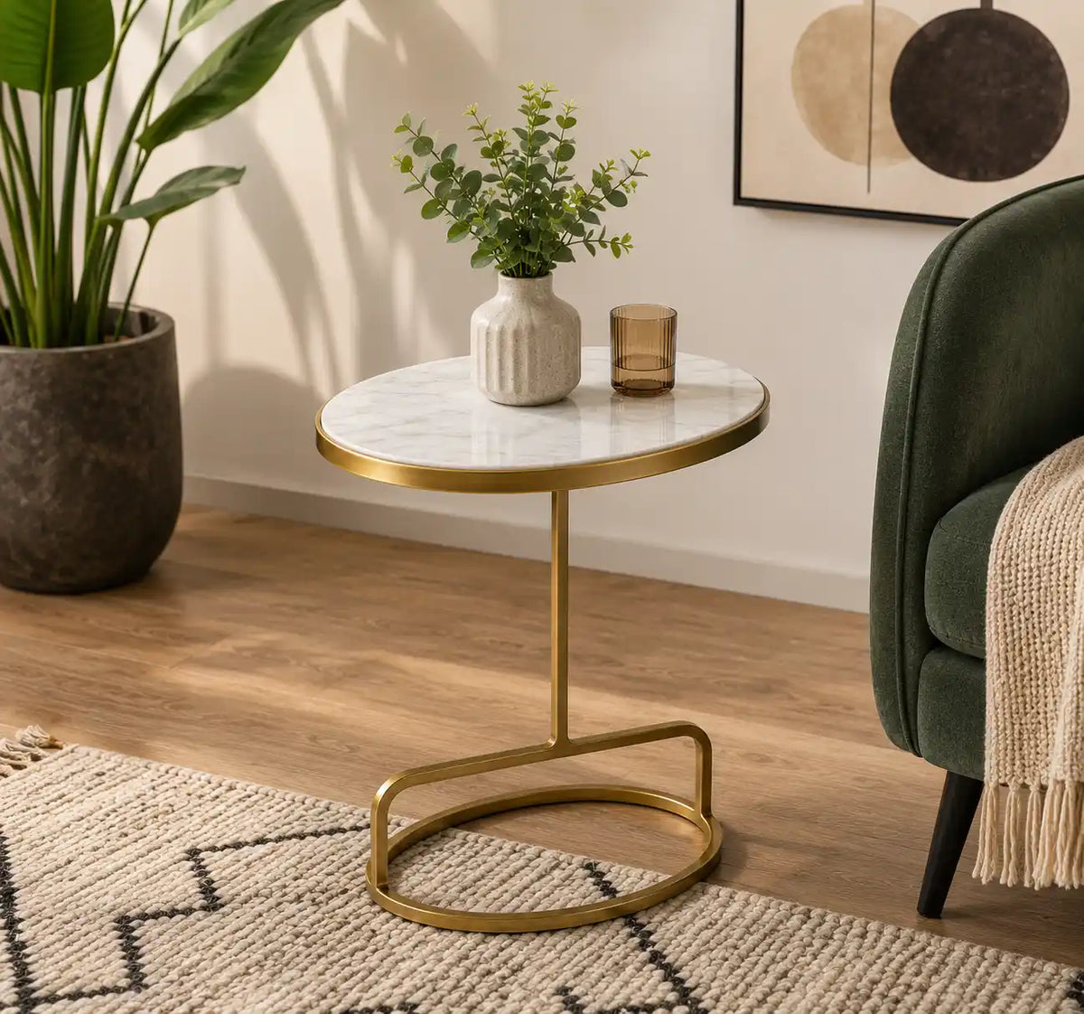 Modern Oval Table for Bedroom & Living Room
