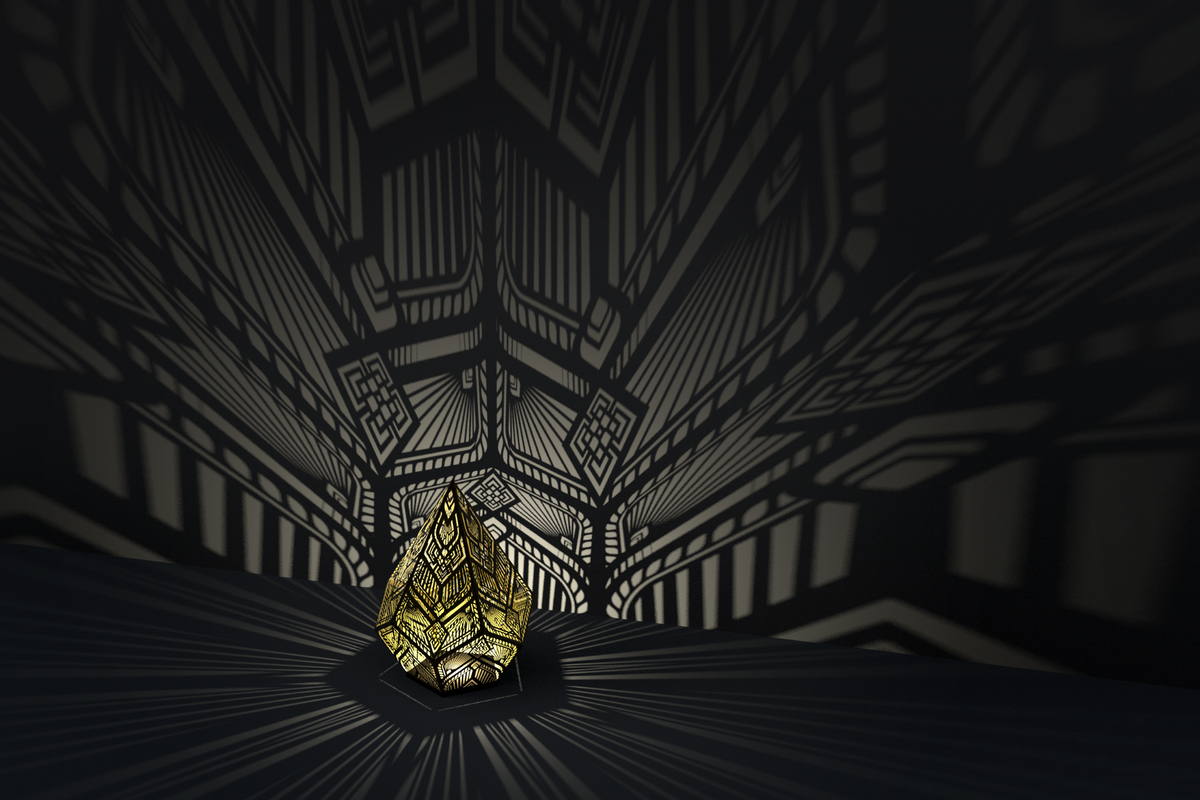 Modern Pattern Golden Table Lamp
