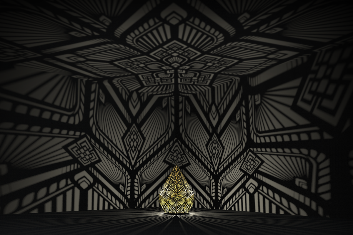 Modern Pattern Golden Table Lamp