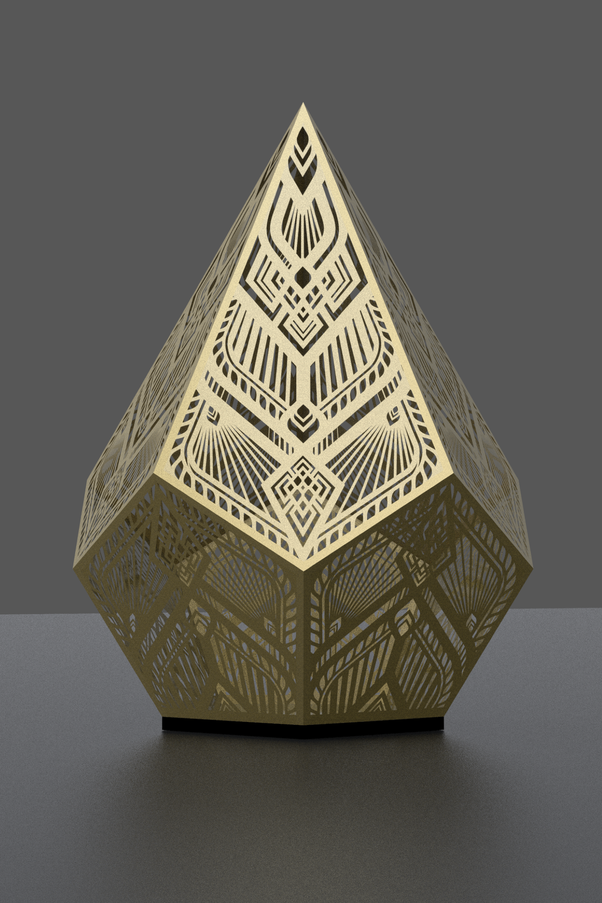 Modern Pattern Golden Table Lamp