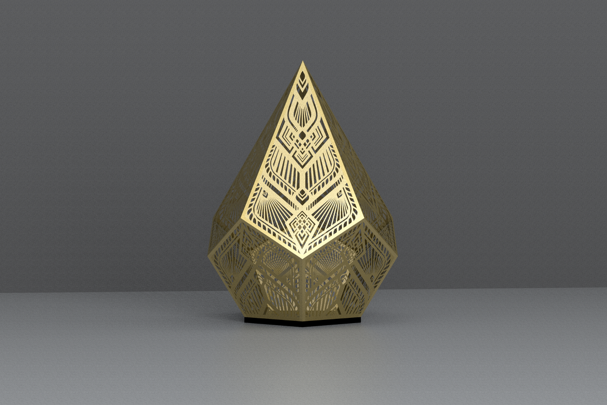Modern Pattern Golden Table Lamp