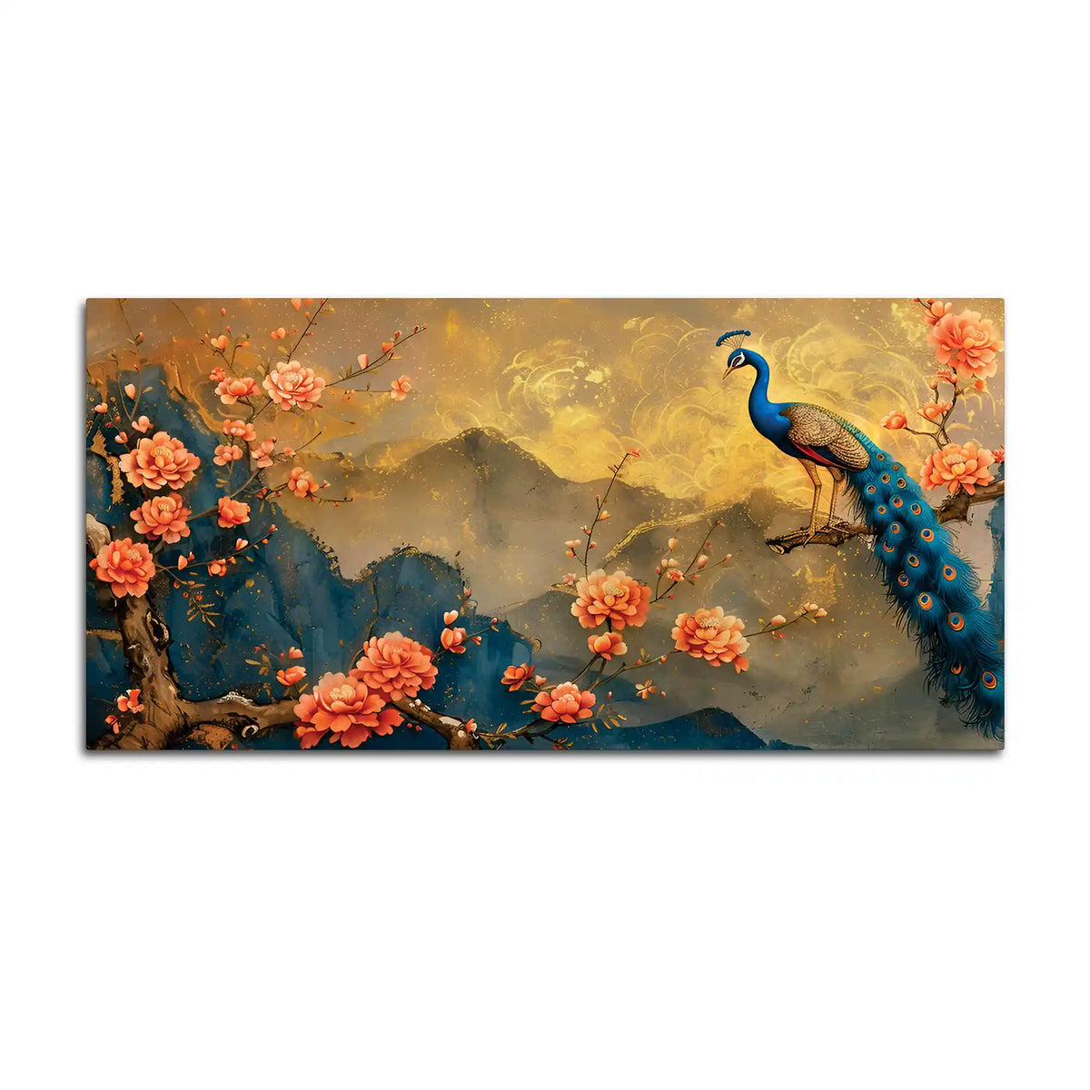 Modern Peacock Canvas Painting for Home Wall Decor