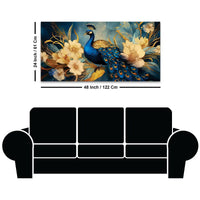 Modern Peacock Canvas Wall Painting for Bedroom & Living Room